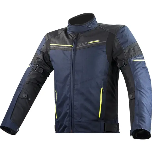 Pánská moto bunda LS2 Shadow Man Blue Black modro-černá 4XL