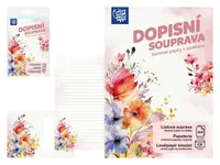 Dopisní papír barevný LUX 5+10 (Květy)