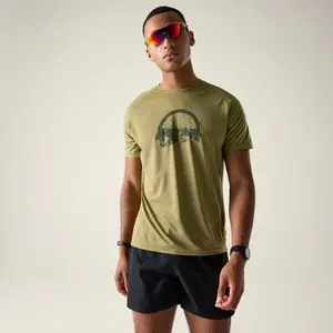 Pánské funkční tričko dare2b tech ii khaki xxl