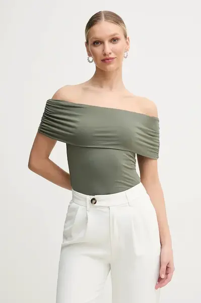 Halenka Guess CHARLOTTE dámská, zelená barva, hladká, W5GP08 KACM2