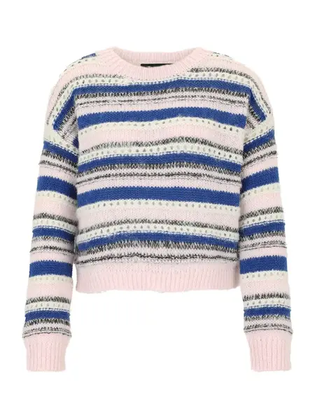 Vero Moda Petite Sveter 'VMLENORA'  tmavomodrá / ružová / čierna / biela