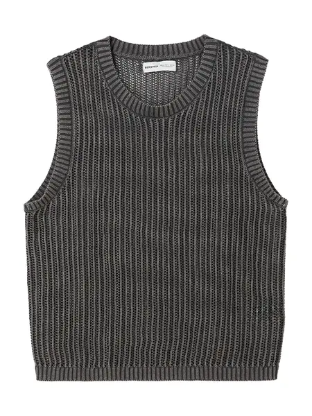 Bershka Tričko  antracitová