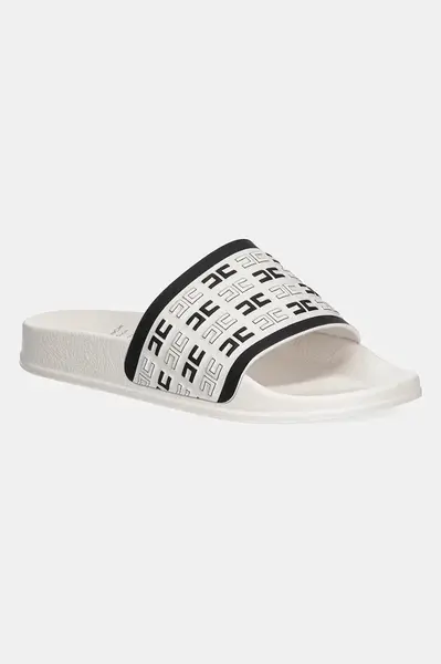 Pantofle Elisabetta Franchi bílá barva, F4A0-E0313