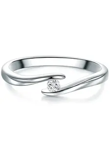 Trilani Prsteň  strieborná / priehľadná