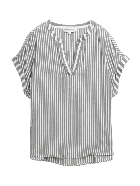 TOM TAILOR Blúzka  dymovo modrá / biela