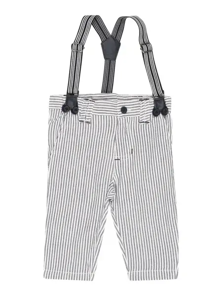 JACKY Nohavice  modrosivá / biela