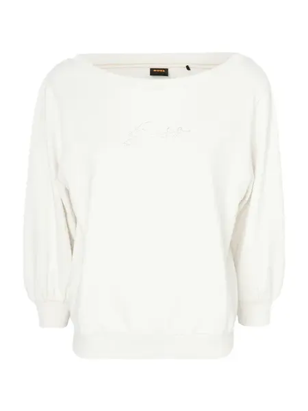 BOSS Mikina 'C_Emay'  strieborná / biela