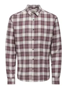 Only & Sons Košeľa 'ONSKIM'  tmavošedá / biela