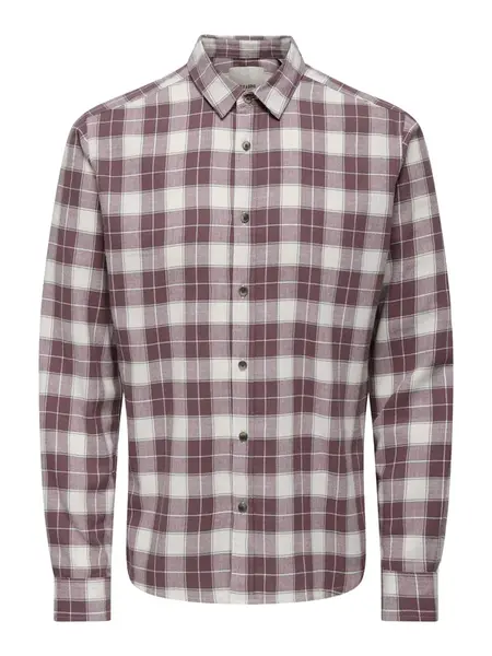 Only & Sons Košeľa 'ONSKIM'  tmavošedá / biela