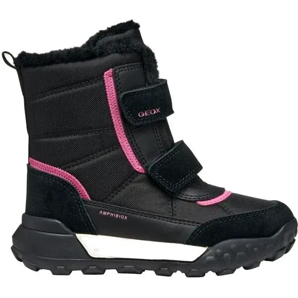 Geox J TREKKYUP B AB Dívčí zimní obuv, černá, velikost