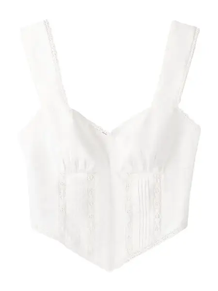 Bershka Top  šedobiela