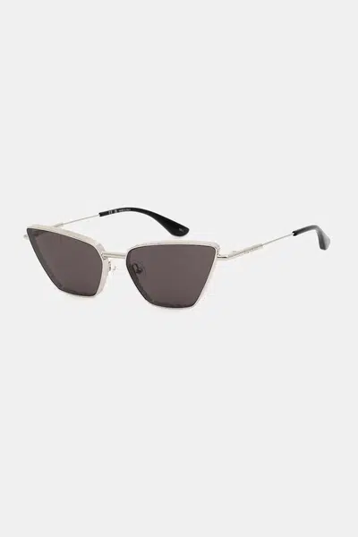 Sluneční brýle Alexander McQueen dámské, stříbrná barva, AM0501S