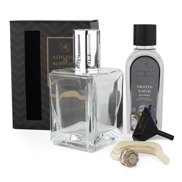 Darčeková sada katalytickej lampy OBSIDIAN CLEAR a vôňa FROSTED EARTH 250 ml