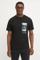 Tričko BOSS Green černá barva, s potiskem, 50533233