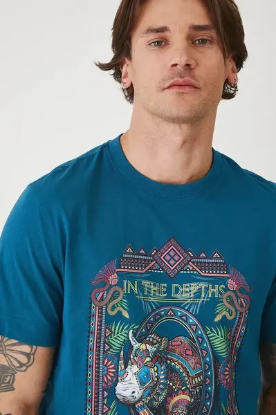 Bavlněné tričko Medicine pánské, zelená barva, s potiskem