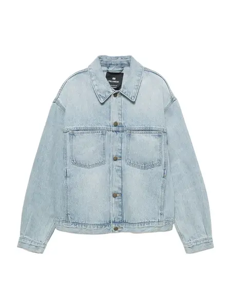 Pull&Bear Prechodná bunda  modrá denim