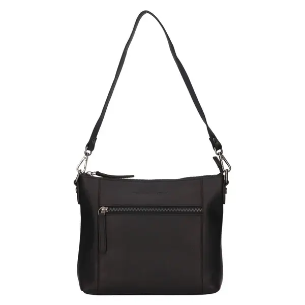 Dámska kožená crossbody kabelka The Chesterfield Brand Faro - čierna
