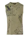 KOROSHI Tričko  kaki / jablková / jedľová / biela