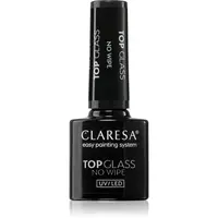 Claresa UV/LED Top Glass No Wipe vrchný gélový lak pre ochranu a lesk bez výpotku 5 g
