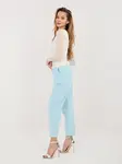 Jasně modré manžestrové cigaretové kalhoty