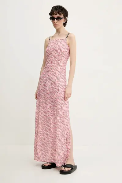 Šaty Karl Lagerfeld Jeans růžová barva, maxi, A2W13029