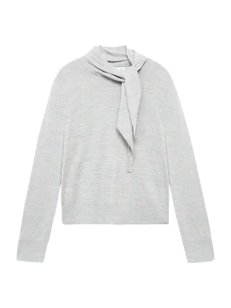 MANGO Sveter 'AMAIO'  sivá melírovaná