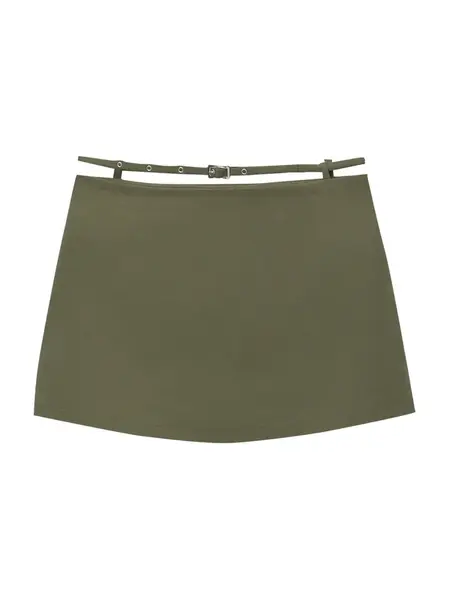 Pull&Bear Sukňa  olivová