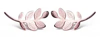 Vuch Podélné bronzové náušnice Leaves Rose Gold