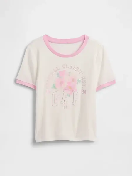 Dětské triko GAP s logem pro dívky