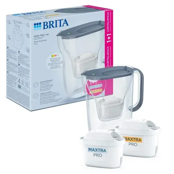 BRITA STYLE ESSENTIAL Filtrační konvice, šedá, velikost