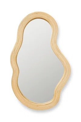 Nástěnné zrcadlo ferm LIVING Pond Mirror M béžová barva