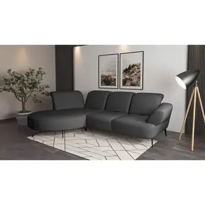 Sit & More ROHOVÁ SEDAČKA, textil, tmavě šedá