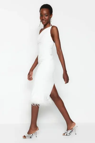 Dámské šaty Trendyol Ecru