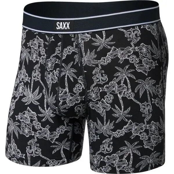 SAXX DAYTRIPPER COMFORT STRETCH BOXER BRF FLY Pánské strečové boxerky, černá, velikost