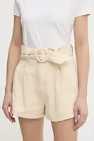 Kraťasy Answear.LAB dámské, béžová barva, hladké, high waist