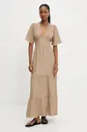Šaty Answear.LAB béžová barva, maxi