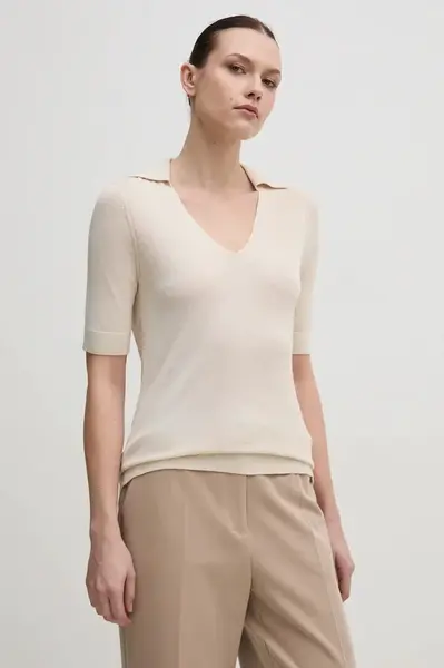 Svetr z hedvábné směsi Calvin Klein