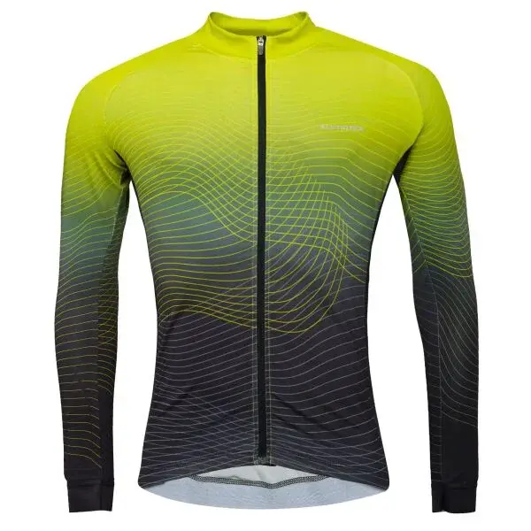 Klimatex ZAK Pánsky cyklistický dres s dlhým rukávom, zelená, veľkosť