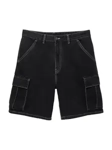 Pull&Bear Rifľové kapsáče  čierna