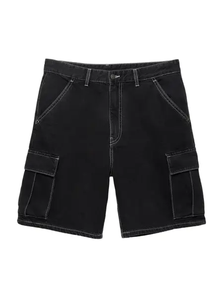 Pull&Bear Rifľové kapsáče  čierna