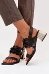 S. BARSKI Leather High Heel Sandále