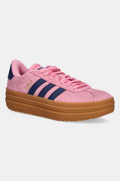 Semišové sneakers boty adidas Vl Court Bold růžová barva, JI1789