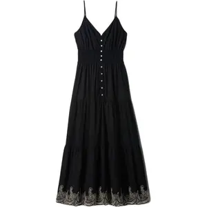 GAP TIERED MAXI Dámské šaty, černá, velikost