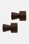 Nástěnný věšák OYOY Pin 2-pack hnědá barva