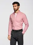 Ombre Men's REGULAR FIT cotton shirt with pocket - pink