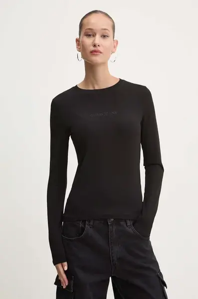 Guess Jeans  tričko s dlouhým rukávem dámské bavlněné s elastanem