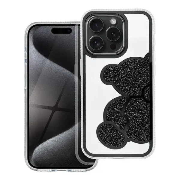 Zadní kryt TEDDY BEAR Case pro Apple iPhone 12 mini, černá