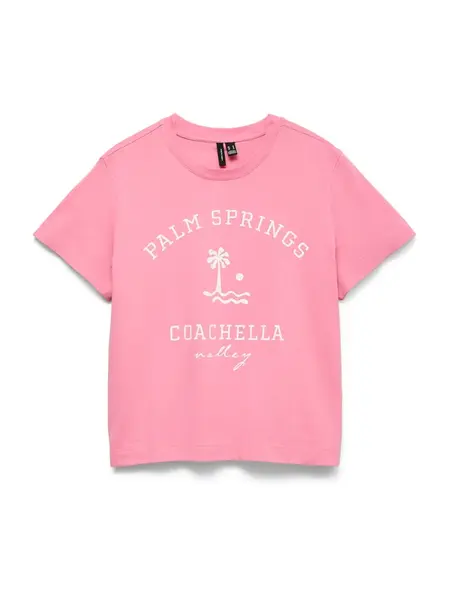 VERO MODA Tričko 'VMCIARA'  ružová / biela