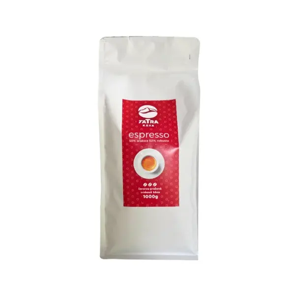 TATRAkáva Červená 50% Arabika 50% Robusta 1kg