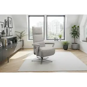 Sit & More RELAXAČNÍ KŘESLO, textil, barvy stříbra